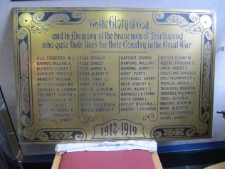 Northwood and Gurnard District WW I War Memorial Gurnard Methodist Church WW I War Memorial - now in storage with Cowes Heritage