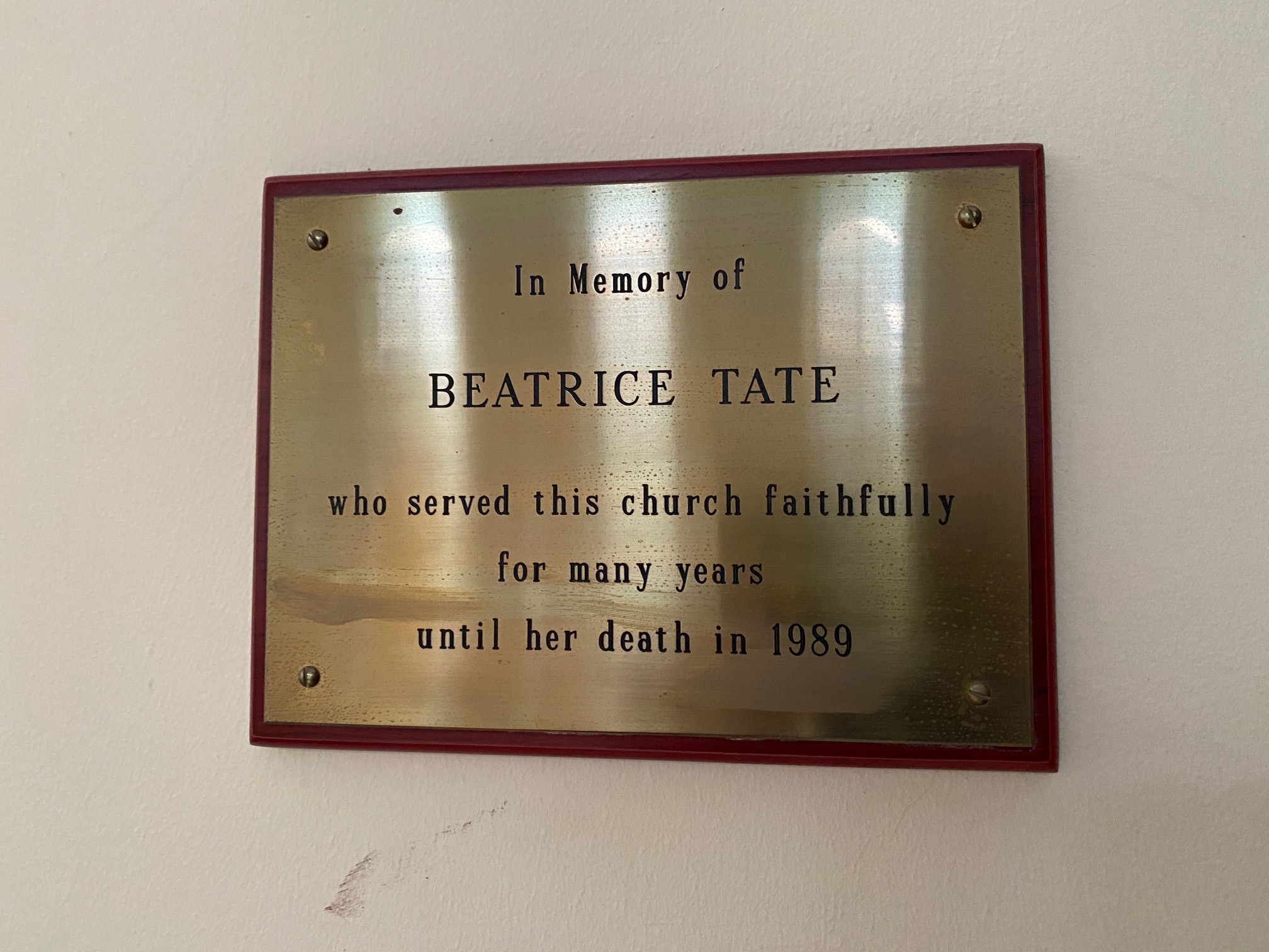 Memorial plaques from Markyate Methodist Church Memorabilia and