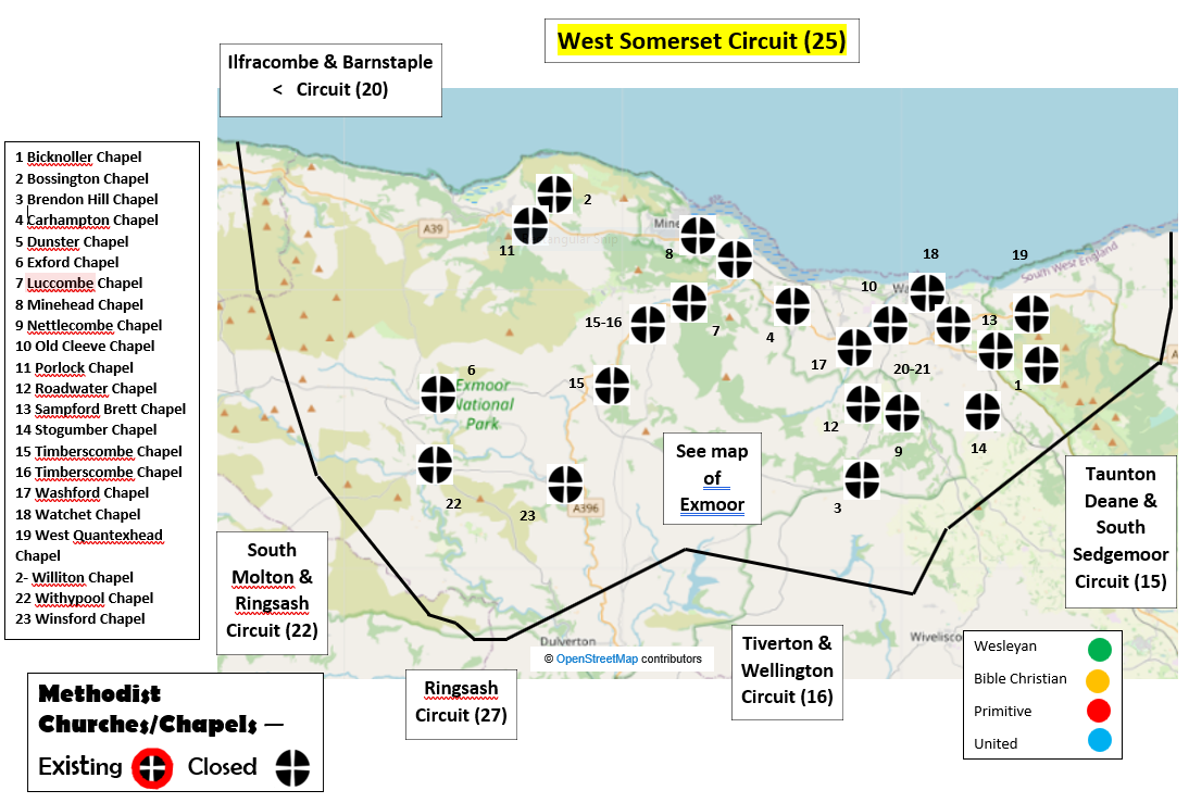 Plymouth and Exeter District past and present chapels of the connexion