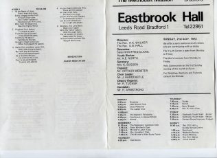 Hymn Sheet | Eastbrook Hall