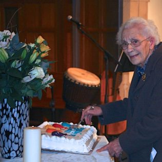 Siater Joan Vivash cutting the Centenary Cake | Derek Bird