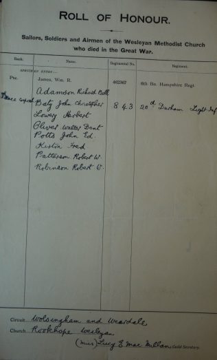 Rookhope. Methodist Archive and Research Centre (reference MA 8030 item 206) Rookhope. Methodist Archive and Research Centre (reference MA 8030 item 206) | Trustees for Methodist Church Purposes. 2018