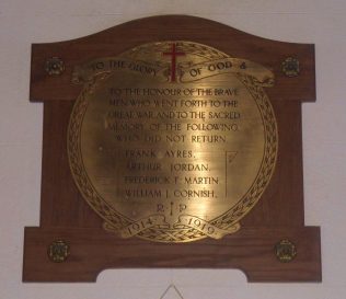 Milton Damerel Methodist Church War Memorial & Roll of Honour.