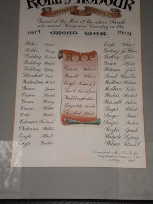 click to enlarge click to enlarge | Presented to the Church by Mrs Warner, Wendling Hall April 1920